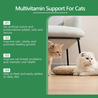 Yegbong Pet Cat Multivitamin Tablets Vitamin and trace element nutritional supplements for cats