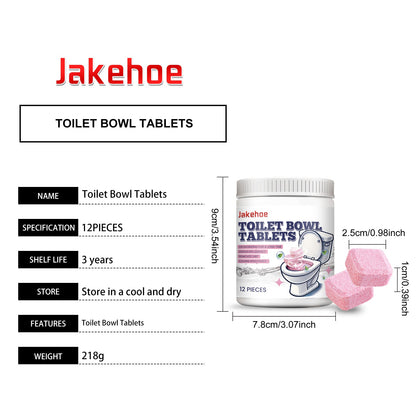 Jakehoe Toilet cleaning effervescent tablets Household toilet cleaning tablets for removing dirt and stains from toilets