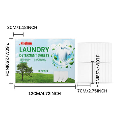 Jakehoe Laundry tablets Convenient household laundry sheets for cleaning and stain removal, protecting fabrics and leaving a long-lasting fragrance
