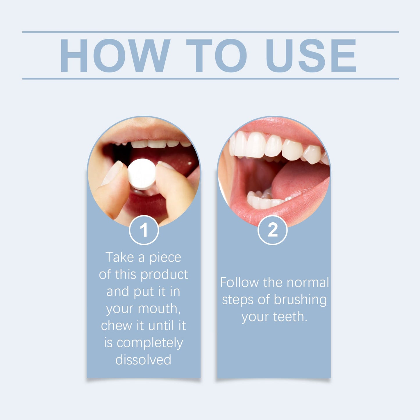 Oralhoe Toothpaste tablets Mild ingredients clean dental dirt, protect enamel, dental care toothpaste tablets
