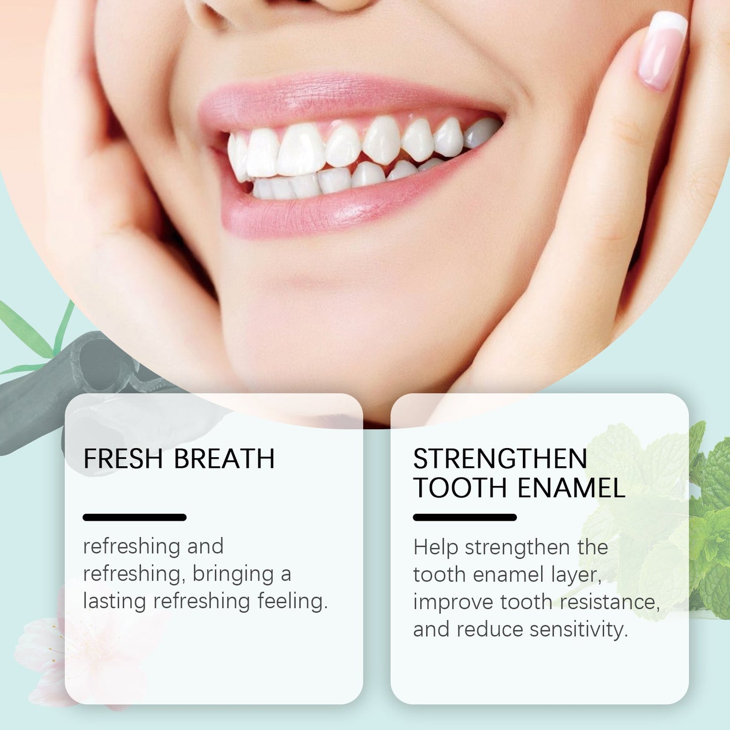 Oralhoe Solid toothpaste tablets Deep teeth cleaning, oral care, yellow stain removal, portable toothpaste tablets