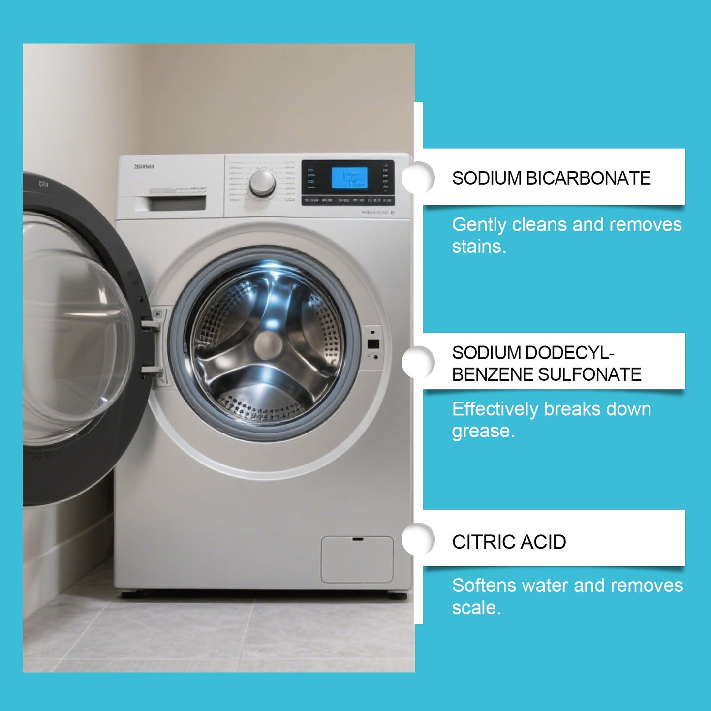 Jakehoe Washing machine cleaning tablets Daily household drum washing machine gently cleans stains, scale, and odors