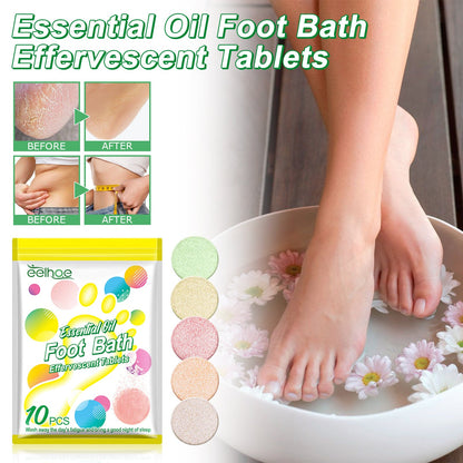 EELHOE Foot bath tablets Foot Spa Essence for Odor Control, Cold Relief, Moisture Dissipation, Sleep Aid, Instant Dissolving Foot Soaking Tablets