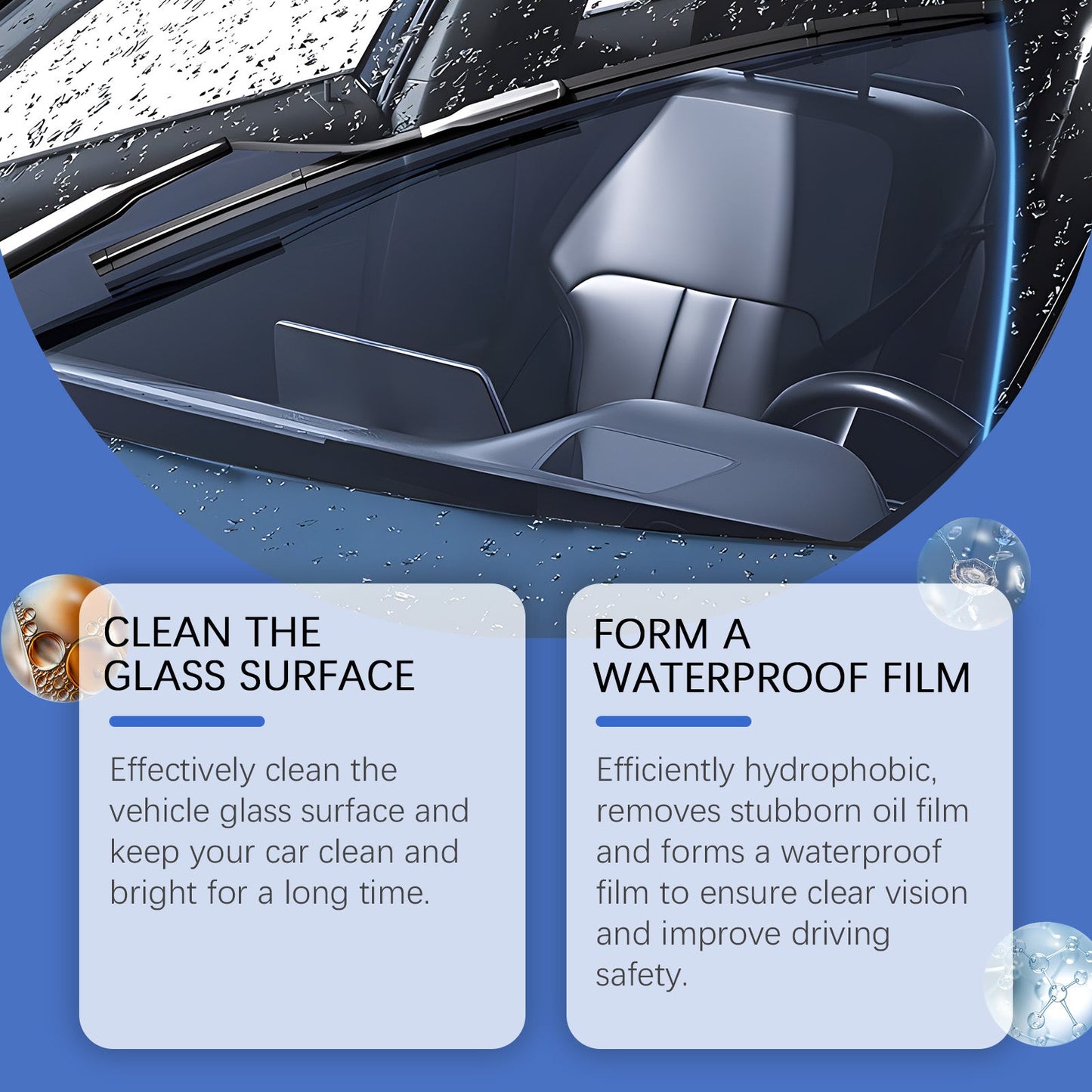 Homonth Car windshield cleaning tablets Car window anti-rain, waterproof, anti-fog glass cleaning effervescent tablets