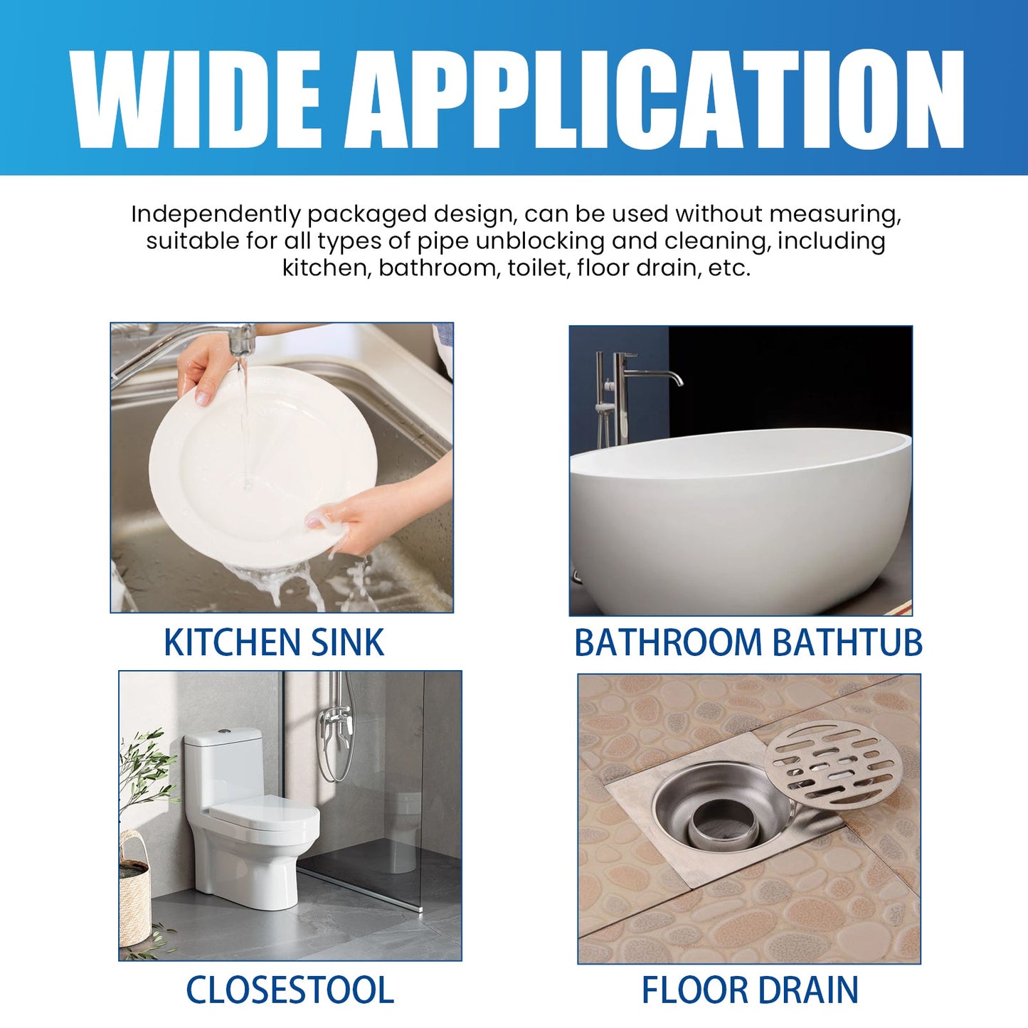 Jakehoe Drain Cleaning Tablets Kitchen and toilet drain pipes are clogged; cleaning, unclogging, and eliminating odors