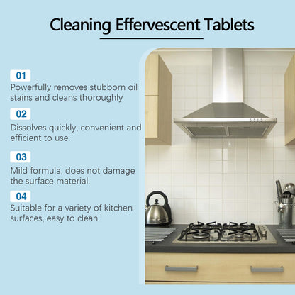 Jue-Fish Kitchen grease cleaning tablets Household cleaning product for removing grease and grime from kitchen stoves