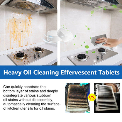 Jue-Fish Kitchen cleaning effervescent tablets Kitchen range hood and stove heavy grease and stain cleaning effervescent tablets