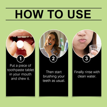Oralhoe Whitening Toothpaste Tablets Strawberry and kiwi fresh breath toothpaste for cleaning dental plaque and protecting teeth