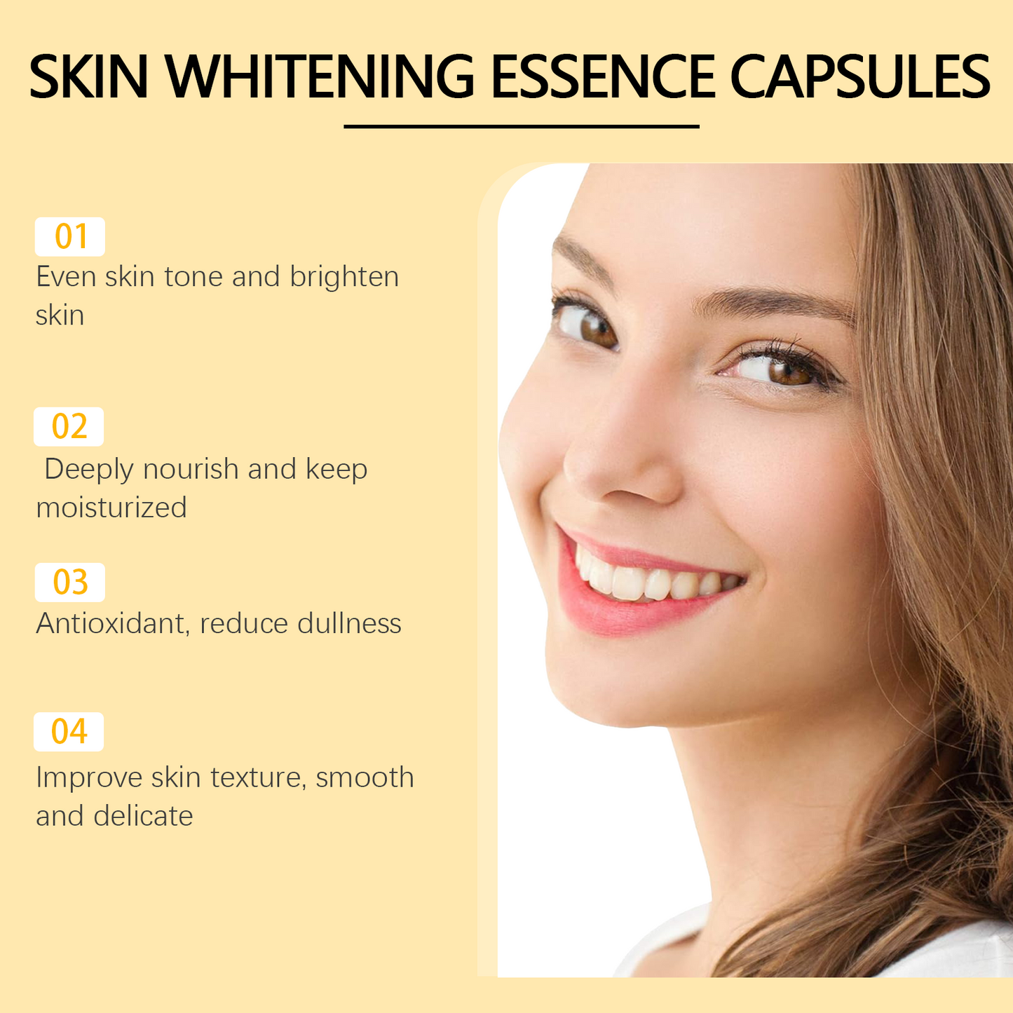 EELHOE Brightening Skin Capsules Moisturizes, hydrates, brightens skin, improves dullness, and enhances radiance