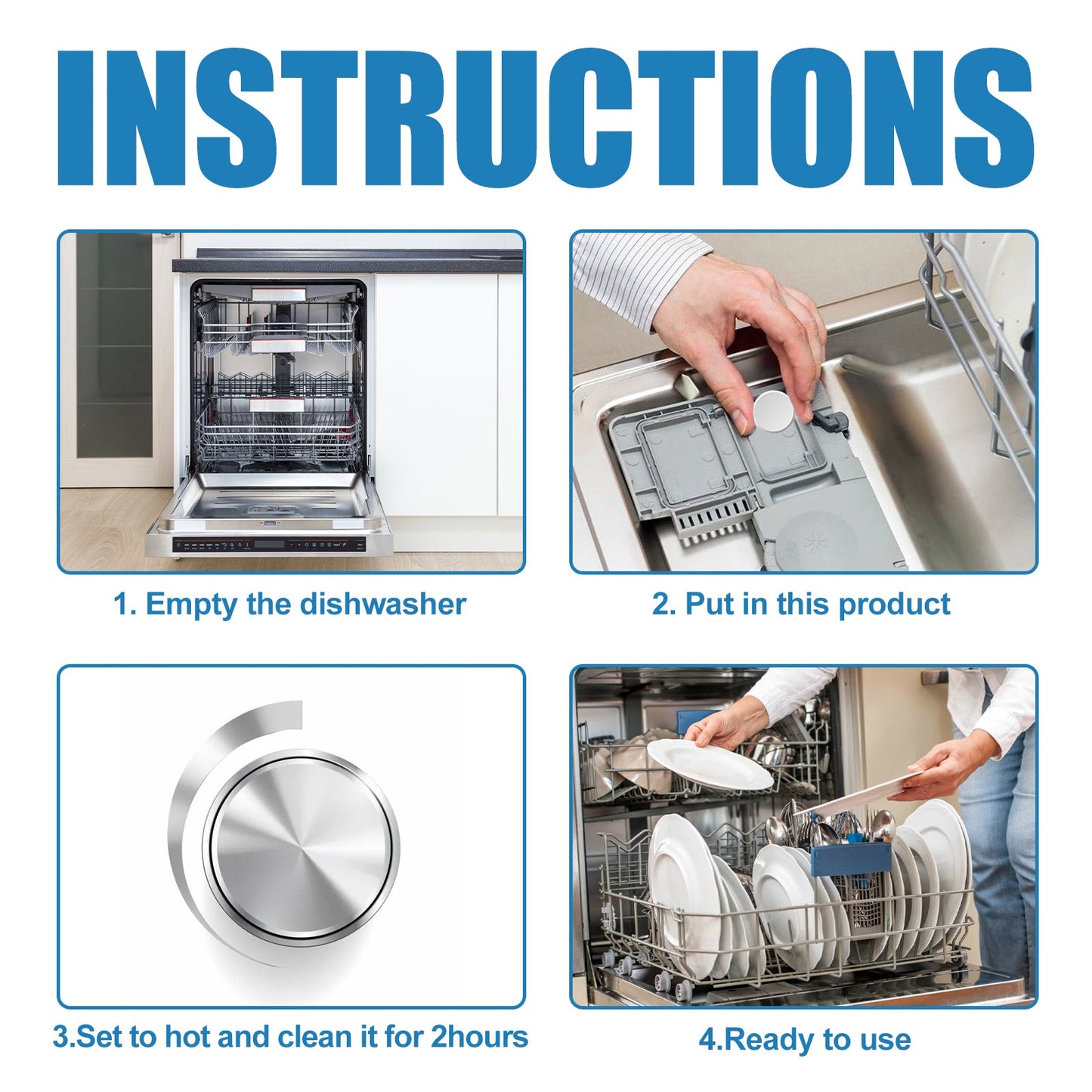Jue-Fish Dishwasher cleaning tablets Specialized cleaning tablets for built-in drawer dishwashers in Taiwan