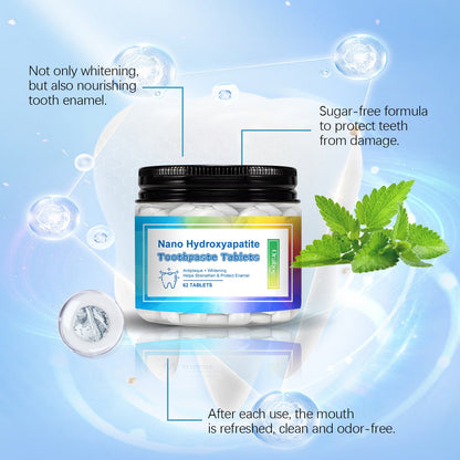 Oralhoe Mint toothpaste tablets Portable cleaning toothpaste tablets for fresh breath, stain removal, and odor elimination