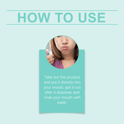 Oralhoe Mouthwash tablets Cleans teeth, removes stains, eliminates bad breath, freshens breath, portable solid toothpaste tablets