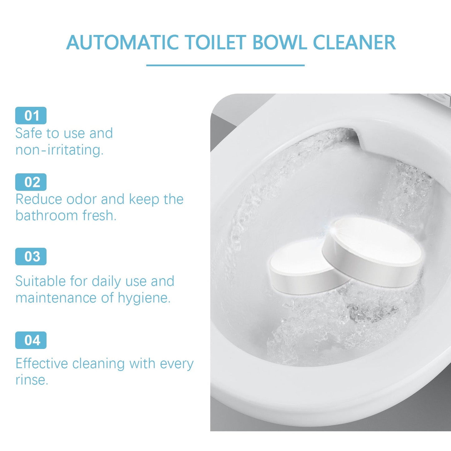 Jakehoe Toilet Cleaner Tablets Descaling and urine stain remover, toilet cleaner, deodorizing toilet decontamination effervescent tablets