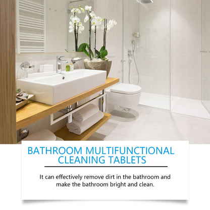 Jue-Fish Bathroom cleaning effervescent tablets Bathroom sink stain remover and fragrance-retaining glass bathtub scale cleaner