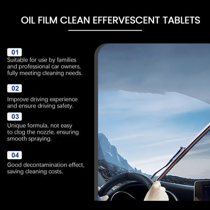 Homonth Car windshield oil film effervescent tablets Windshield oil film stain cleaning effervescent tablets