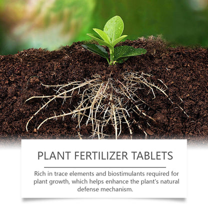 MoonSpry Organic Slow-release Fertilizer Tablets Concentrated Fertilizer Effervescent Tablets for Nutritious Plant Growing in Green Plant Pots