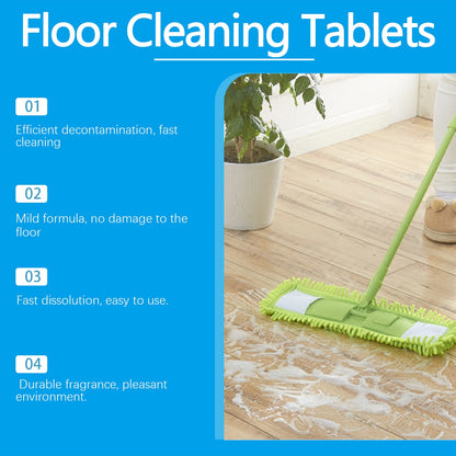 JUE FISH Floor Cleaning Effervescent Tablets Floor tile stain remover, descaler, brightener, polisher, cleaning effervescent tablets