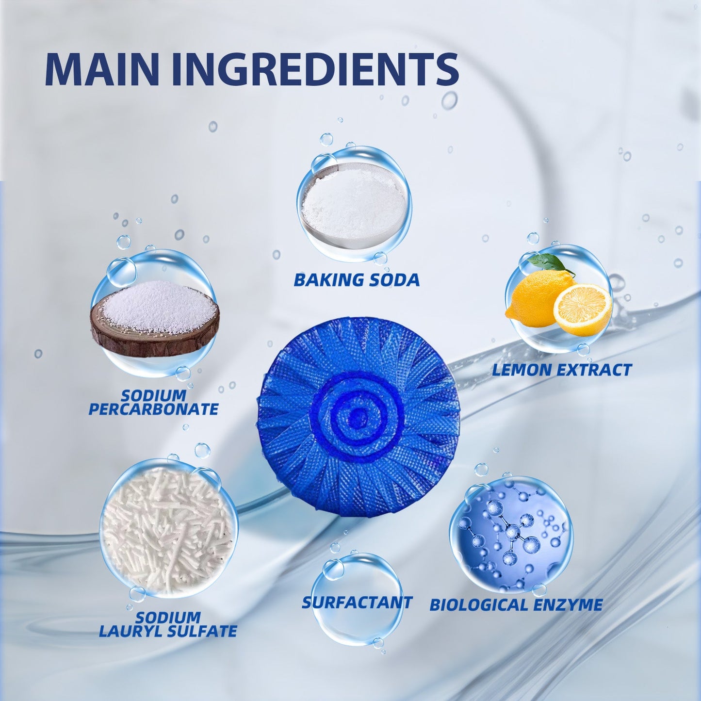 Jue-Fish Toilet cleaning tablets Household Toilet Cleaner for Descaling, Deodorizing, Stain Removal, and Fresh Scent Toilet Cleaning Tablets