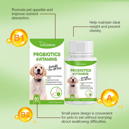 Yegbong Pet Probiotic Tablets Improves intestinal health, promotes nutrient absorption, pet care supplement