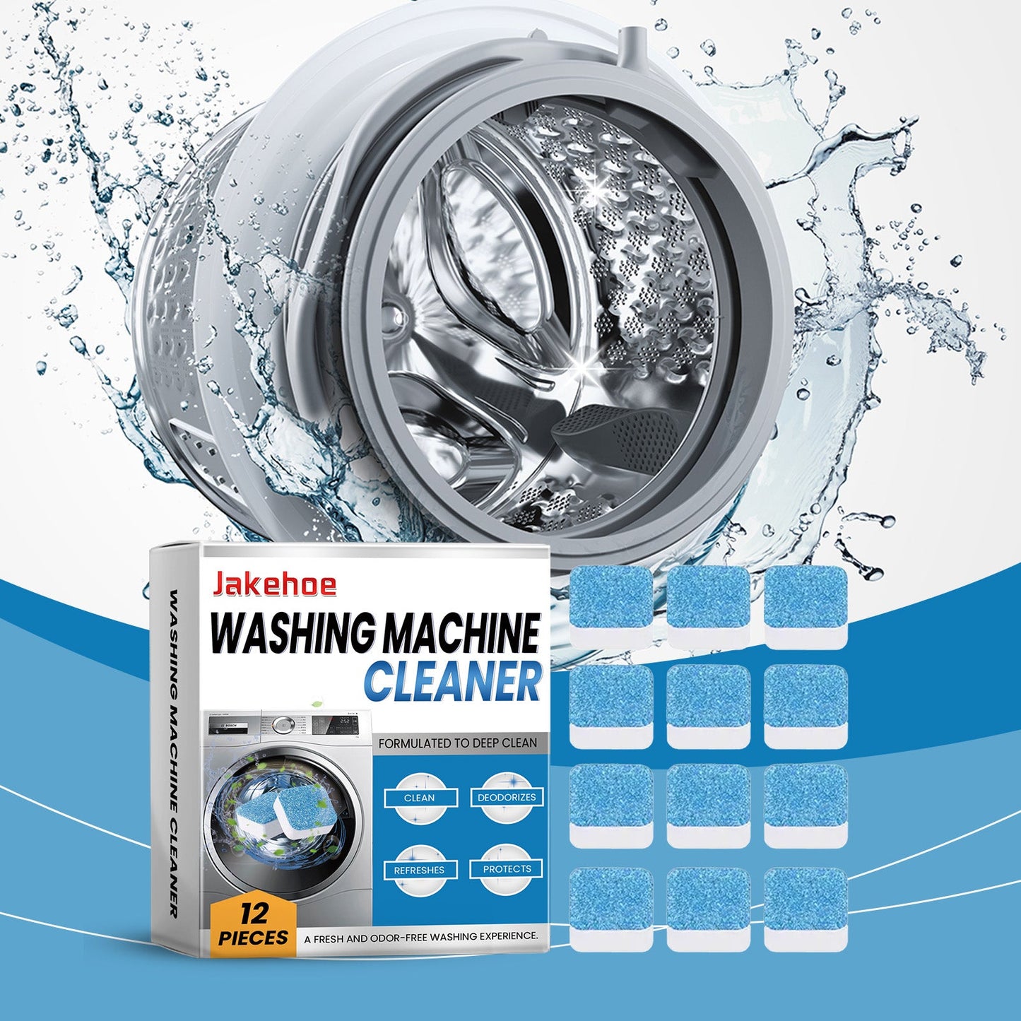 Jakehoe Washing machine descaling cleaning tablets Household drum washing machine cleaning tablets for removing odors and dirt