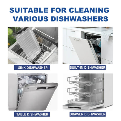 Jakehoe Dishwasher cleaning tablets Dishwasher-specific detergent and brightener for cleaning, removing grease and dirt