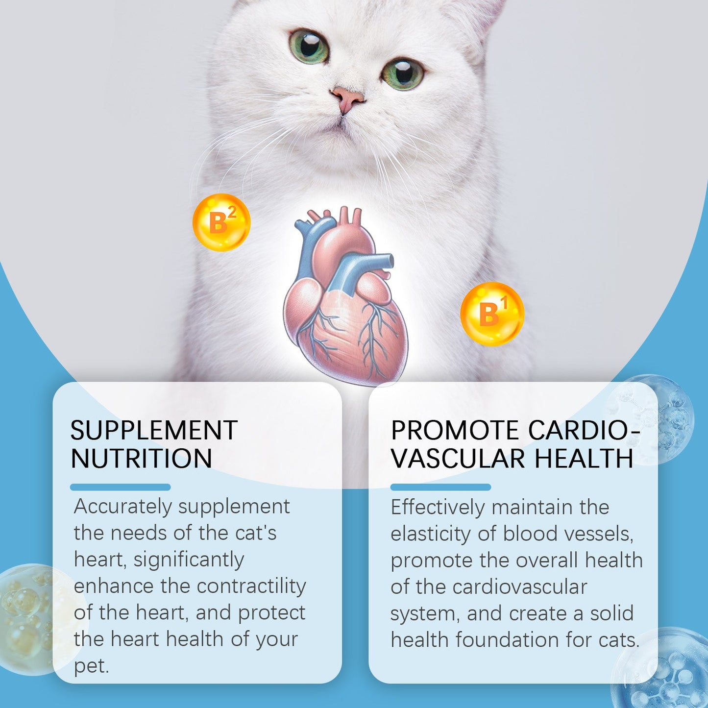 Yegbong Coenzyme tablets for cats Coenzyme specifically designed to protect the health and vitality of cats Q10Absorbent Nutritional Supplement
