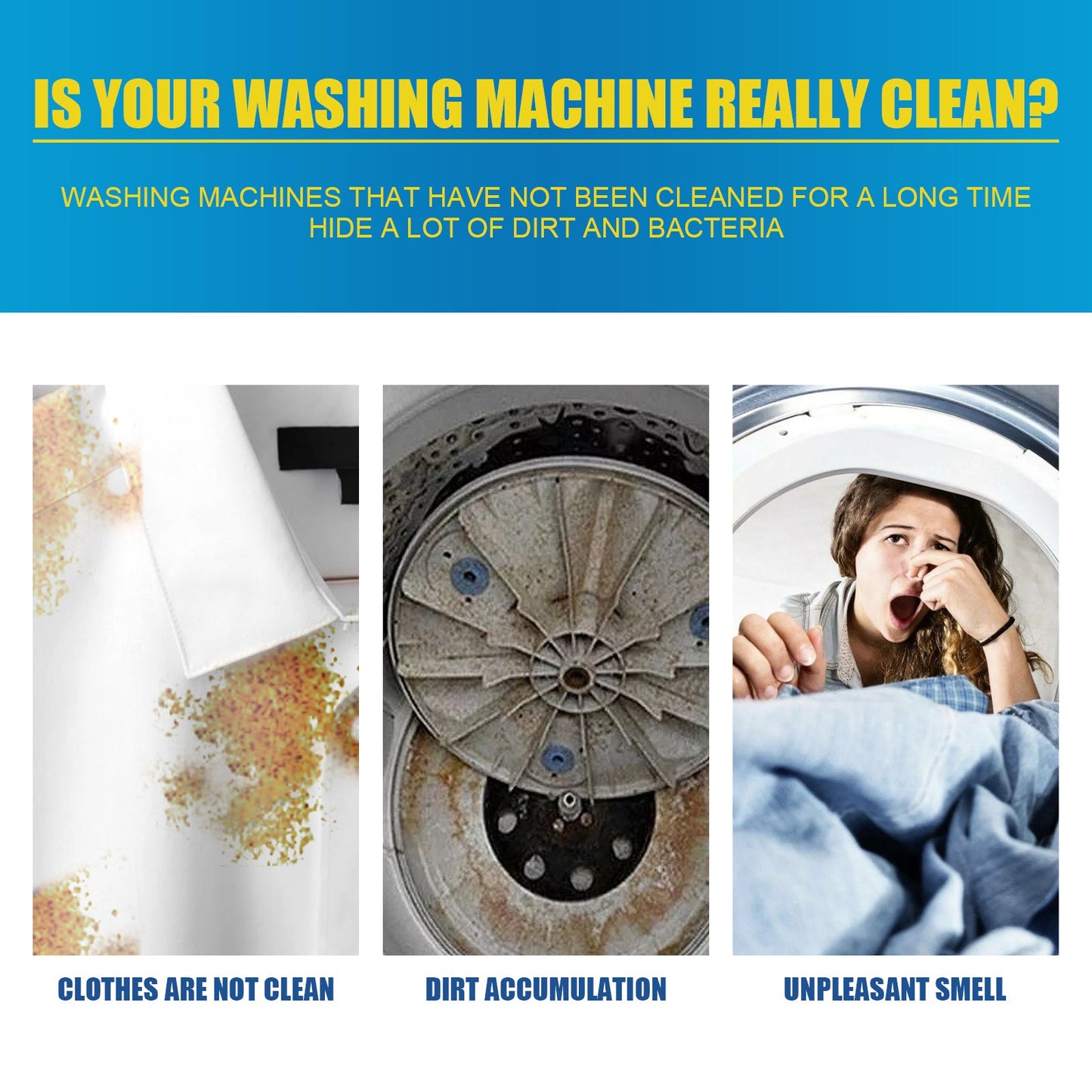 Jaysuing Washing machine deep cleaning tablets Drum-type washing machine water tank dirt cleaning and deodorizing cleaning tablets