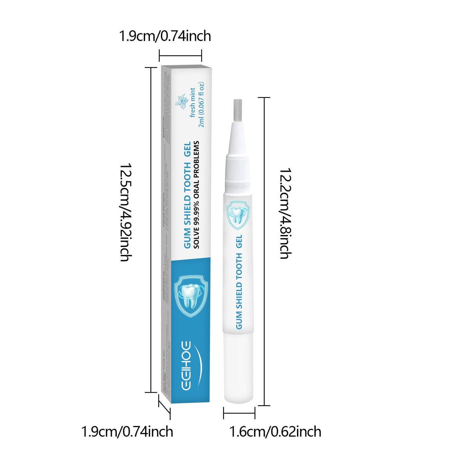 EELHOE Gum Oral Gel Pen Cleans dental stains, protects gums, whitens teeth, oral care gel pen