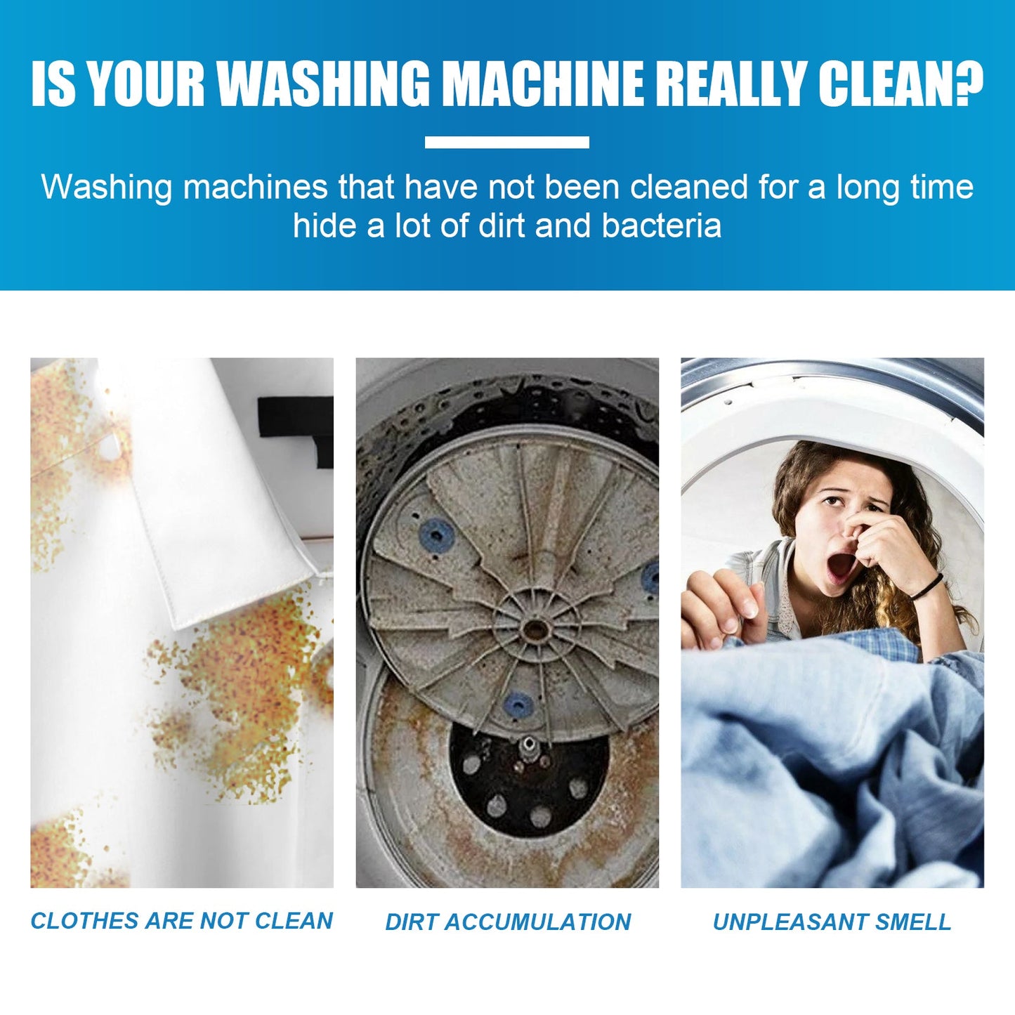 Jue-Fish Washing Machine Cleaner Washing machine drum automatic dirt removal cleaning tablets
