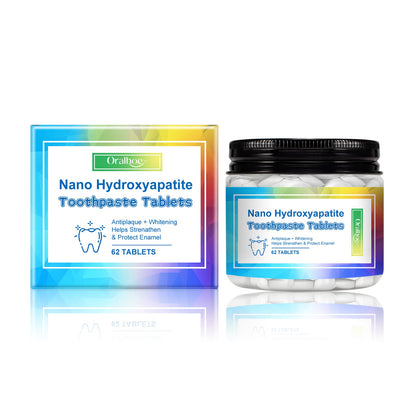 Oralhoe Mint toothpaste tablets Portable cleaning toothpaste tablets for fresh breath, stain removal, and odor elimination
