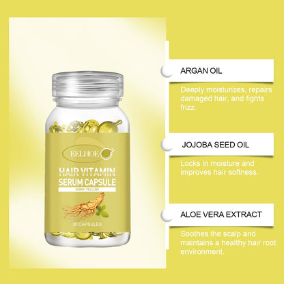 EELHOE Hair Oil Capsules Scalp care to improve dryness and frizz, smooth hair care oil, gentle and moisturizing
