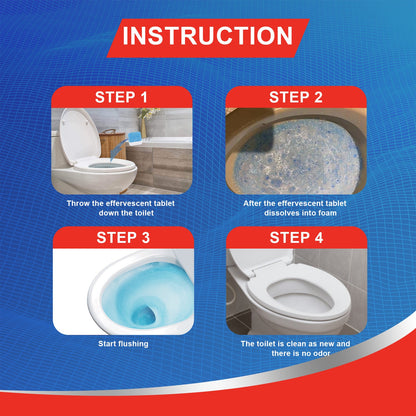 EELHOE Toilet cleaning tablets Toilet cleaning tablets for deodorizing, removing scale and urine stains, and fresh-smelling sink stain remover