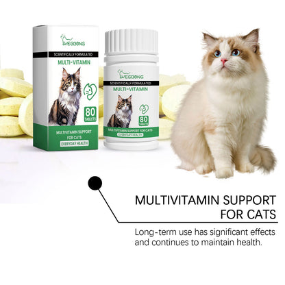 Yegbong Pet Cat Multivitamin Tablets Vitamin and trace element nutritional supplements for cats