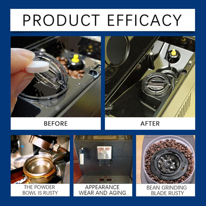 AMZ Coffee machine cleaning tablets Daily gentle cleaning of stains and scale, portable universal coffee machine cleaning and maintenance tablets