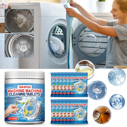 Jakehoe Washing machine cleaning tablets Washing machine tank cleaning tablets for removing dirt and odors