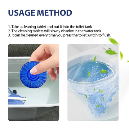 Jue-Fish Toilet cleaning tablets Household Toilet Cleaner for Descaling, Deodorizing, Stain Removal, and Fresh Scent Toilet Cleaning Tablets