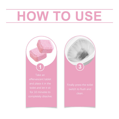Jue-Fish Toilet cleaning effervescent tablets Quickly Dissolving Toilet Deodorizing, Descaling, and Stain-Removing Cleaning Tablets