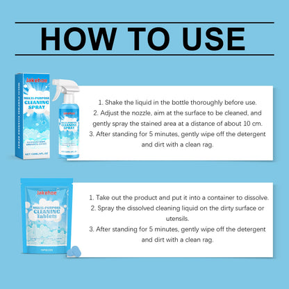 Jakehoe Multi-purpose cleaning tablets Multi-purpose cleaning tablets for water-stained walls, oily stains, bathrooms, and home use