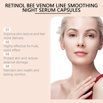 Hoygi Retinol and Bee Venom Facial Capsules Gentle moisturizing facial skin firming and skin texture improving hydrating capsules