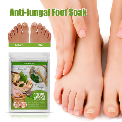 West&Month Ginger foot bath tablets Foot care foot soak tablets for repairing onychomycosis, brightening nails, and eliminating odor
