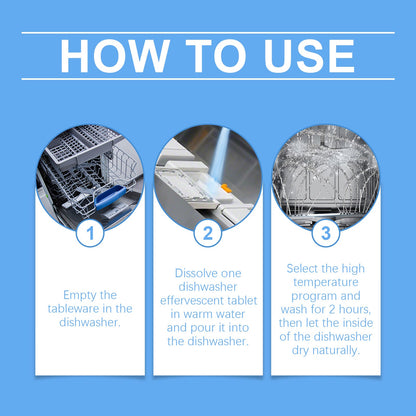 Jaysuing Dishwasher cleaning tablets Removes oil, dirt, and grime from household kitchen dishwashers and eliminates odors
