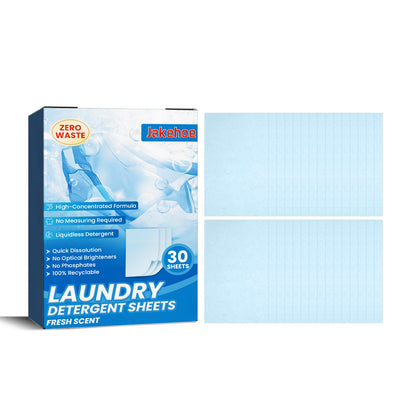 Jakehoe Laundry tablets Gently cleans oil stains and dirt from clothes, softens, protects color, and leaves a long-lasting fragrance - laundry sheets