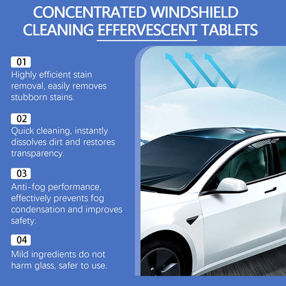 Rayhong Car windshield cleaning tablets Windshield cleaning stain remover, rainproof, anti-fog, waterproof cleaning tablets