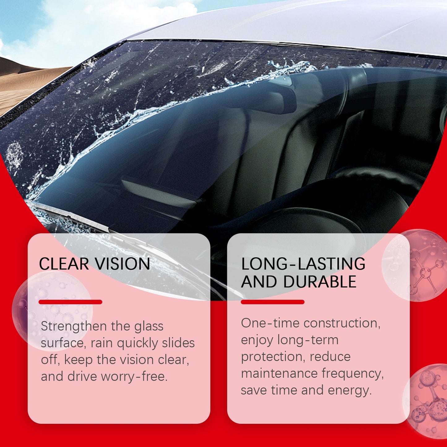 Homonth Car windshield washer fluid tablets Car window rainproof and waterproof anti-fog cleaning liquid tablets