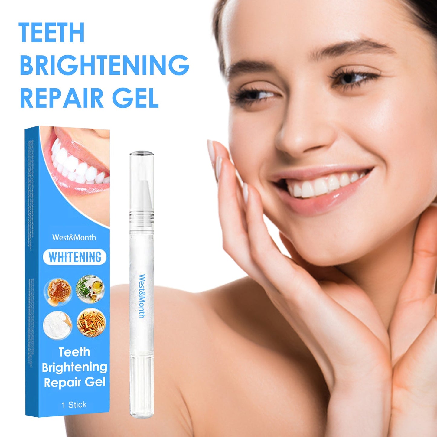 West&Month Teeth Whitening Repair Pen Oral Care Teeth Whitening Brightening Pen