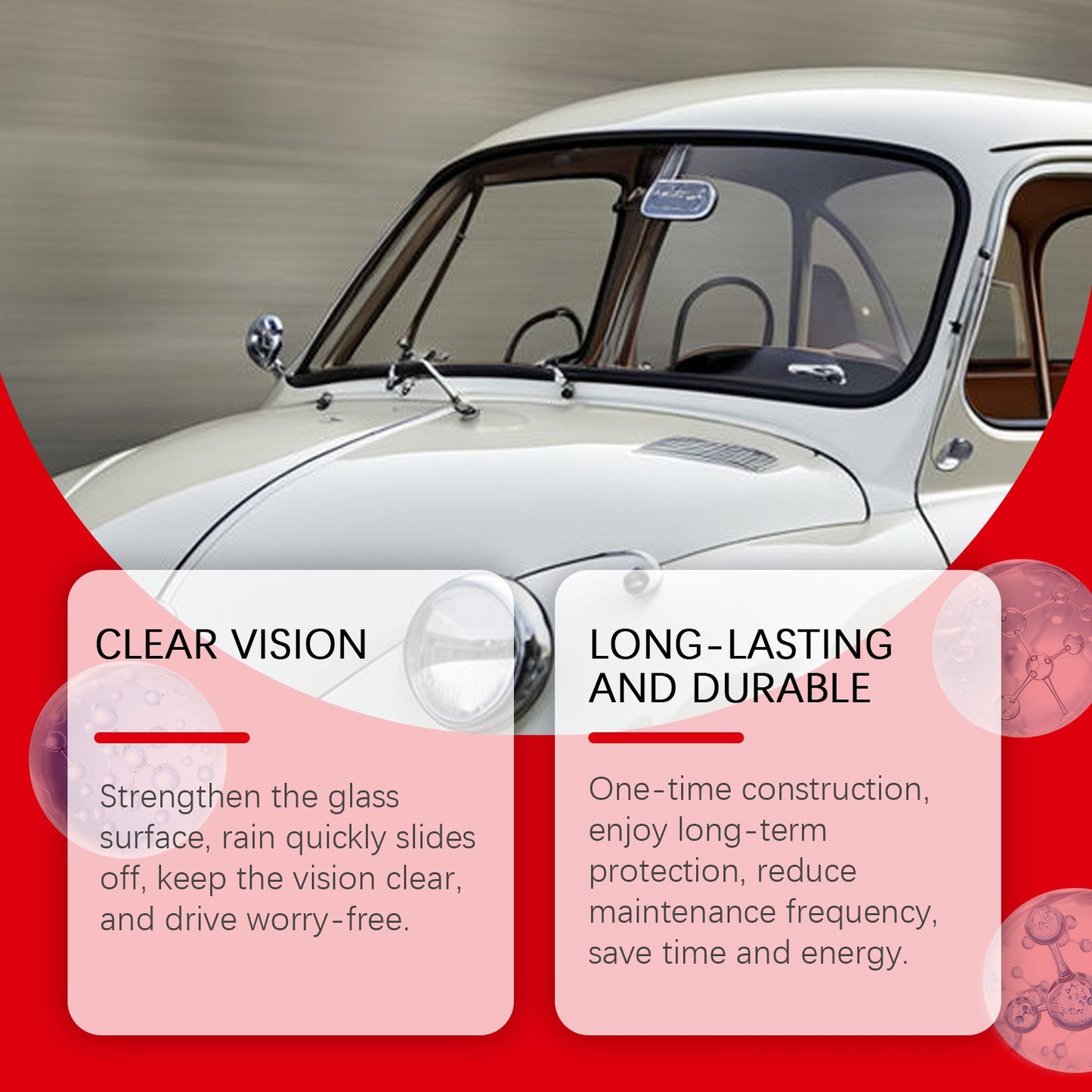 Homonth Car oil film cleaning tablets Car oil film cleaner for window glass, anti-rain and anti-fog cleaning tablets