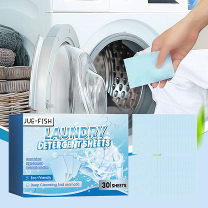 Jue-Fish Laundry tablets Deeply cleans clothes, removes oil stains and dirt, and leaves a long-lasting fragrance - clothing cleaning tablets