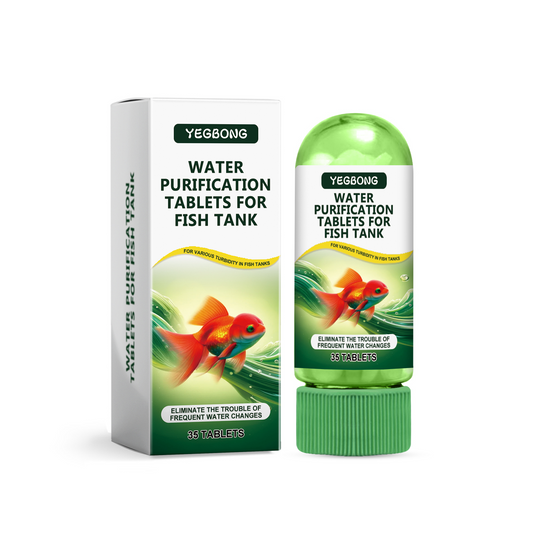 Yegbong Fish tank water purification tablets Specialized water quality cleaner for deodorization, algae removal, and sludge elimination to clear fish ponds