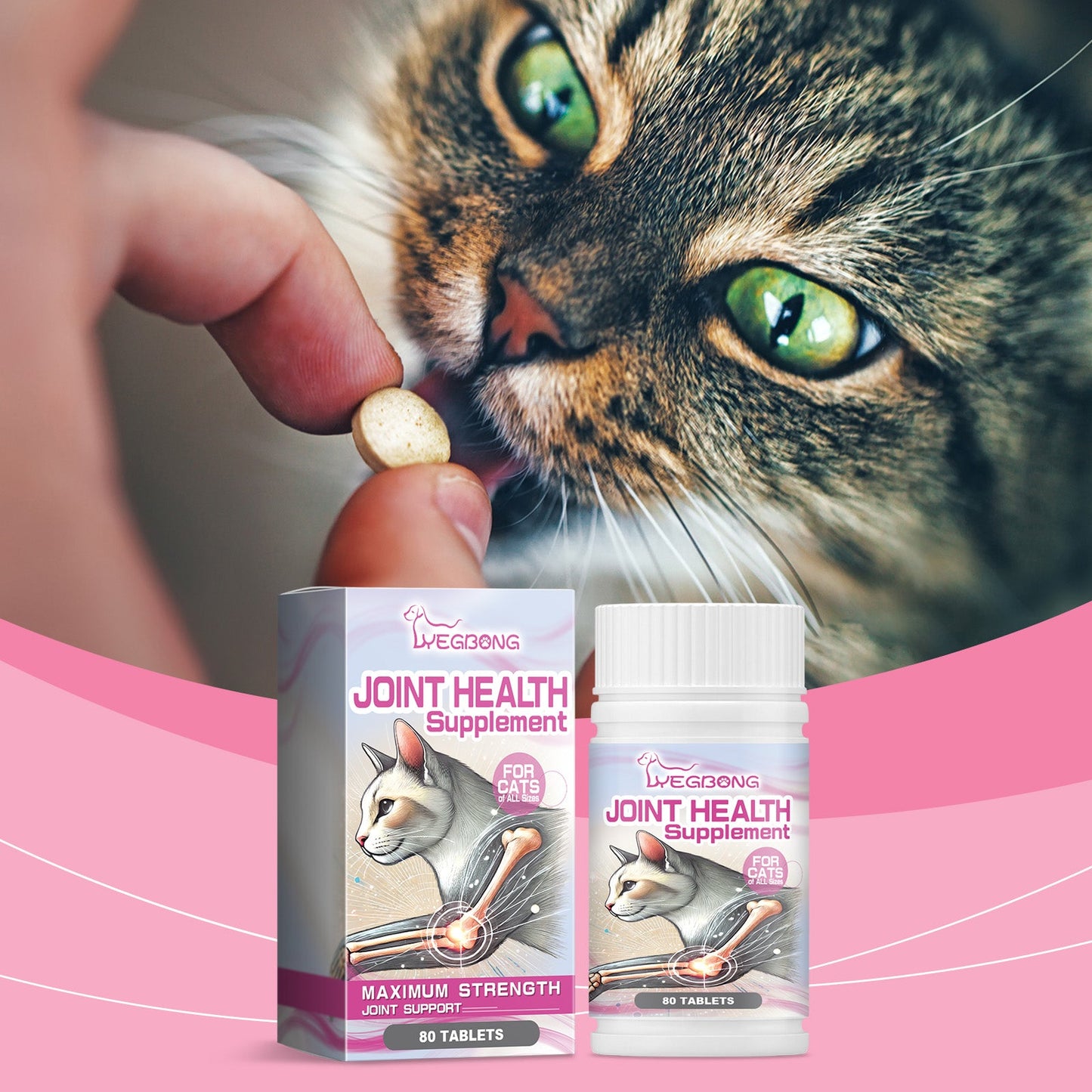 Yegbong Joint care tablets for cats Pet Cat Joint Care: Protecting and Maintaining Pet Joint Health