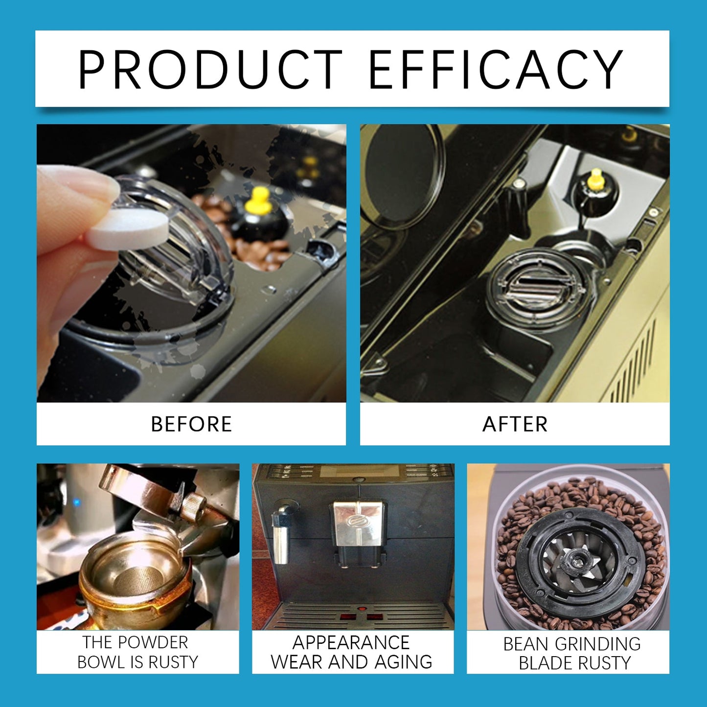 Jue Fish Coffee machine cleaning tablets Coffee machine stain removal filter cleaning tablets for household use